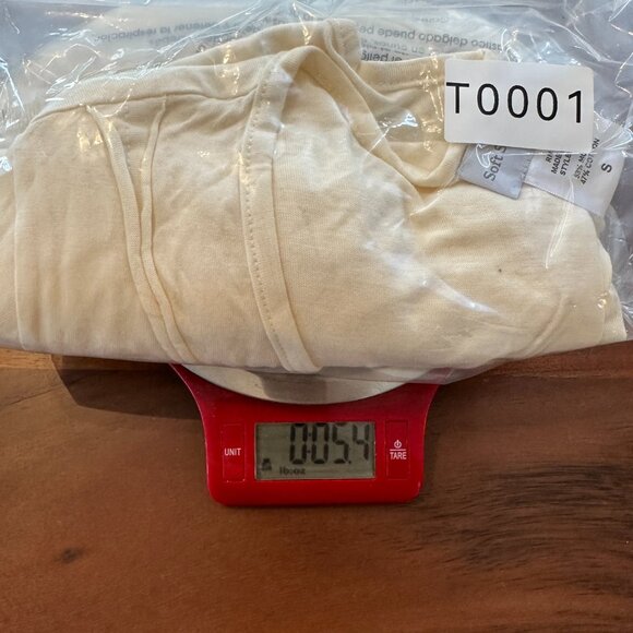 Soft Surroundings Blouse V-Neckline Long Sleeves Diagonal Pleat Details Cream S - Picture 7 of 7